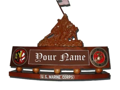 Marine Corps Iwo Jima Desk Flag Raising Desk Name Plate