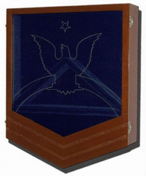 U.S. Coast Guard (USCG) Senior Chief Petty Officer E-8 Retirement Mahogany Shadow Box – Four Wood Finishes