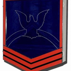 U.S. Navy (USN) Chief Petty Officer E-7 Retirement Mahogany Shadow Box – Blue & Red