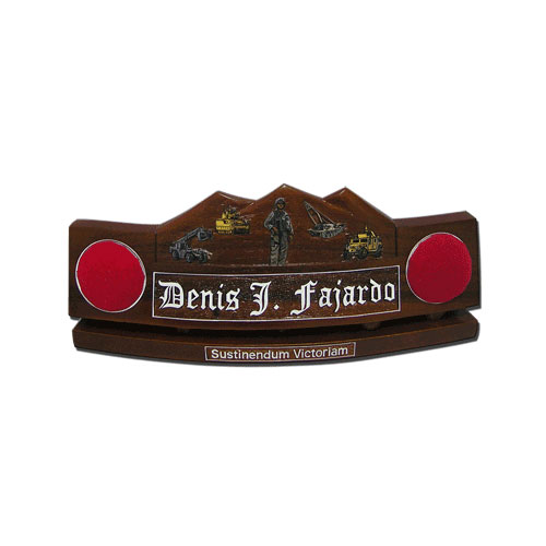 U.S. Army Soldier and Trucks Desk Name Plate