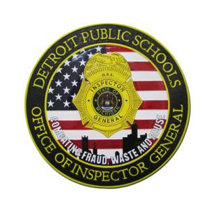 Detroit Public Schools OIG Seal Wooden Plaque
