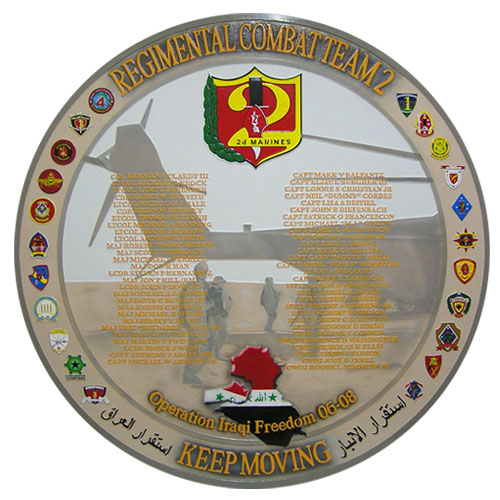 24th Marines Regimental Combat Team Deployment Plaque
