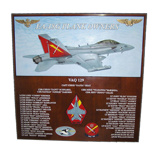 VAQ 129 Deployment Plaque