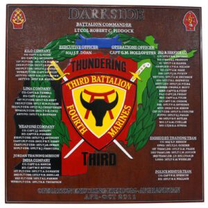 Dark Side 4th Marines 2011 Deployment Plaque