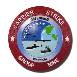 Navy (USN) Carrier Strike Group 9 Seal Wooden Plaque