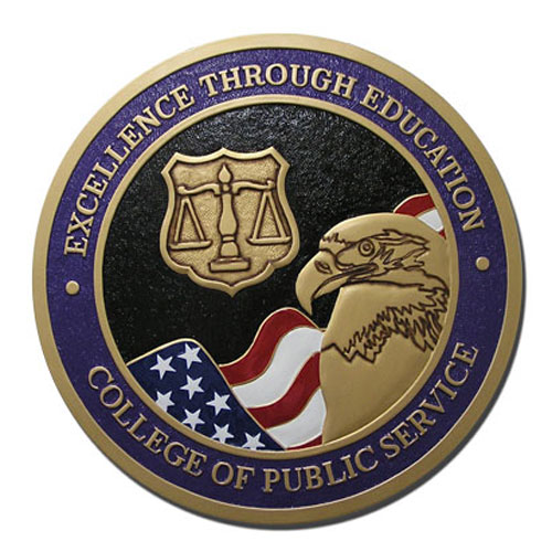 College of Public Service Seal Wooden Wall Plaque
