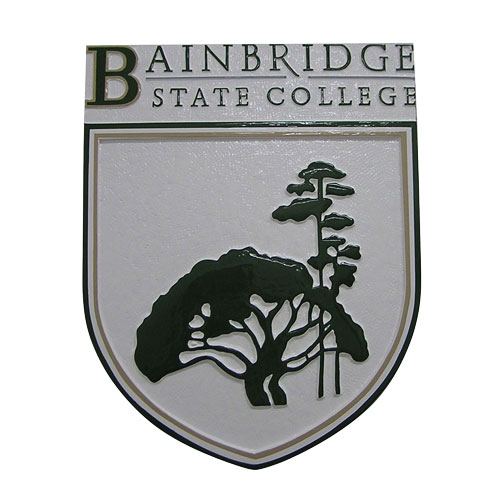Bainbridge State College Emblem Wood Plaque