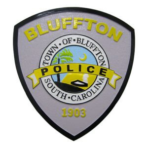 Bluffton, South Carolina Police Department Seal Wooden Plaque