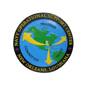 Navy (USN) Operational Support Center New Orleans Seal Wooden Plaque