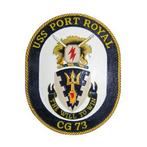 Navy (USN) USS Port Royal CG-73 Emblem Wooden Plaque