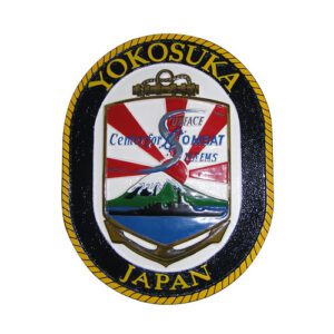 Navy (USN) Naval Station Yokosuka Japan Emblem Wooden Plaque