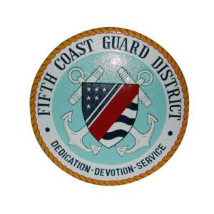 Coast Guard (USCG) Fifth Coast Guard District Seal Wooden Plaque