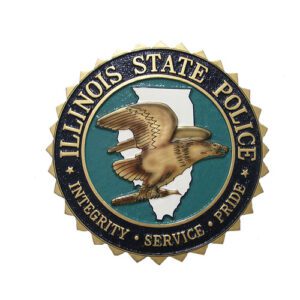 Illinois State Police Department Seal Wooden Plaque