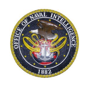 Navy (USN) Office of the Naval Intelligence Seal Wooden Plaque