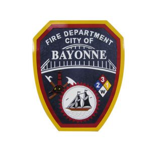 City of Bayonne, New Jersey Fire Department Emblem Wooden Plaque