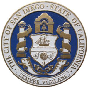 City of San Diego, California Seal Wooden Plaque