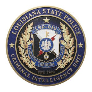 Louisiana State Police Department Seal Wooden Plaque