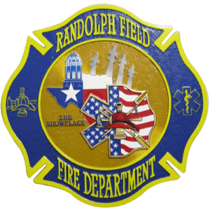 Randolph Field, Texas Fire Department Emblem Wooden Plaque