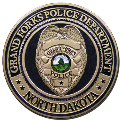 Grand Forks Police Department Seal & Emblem Plaque Wooden or HDU