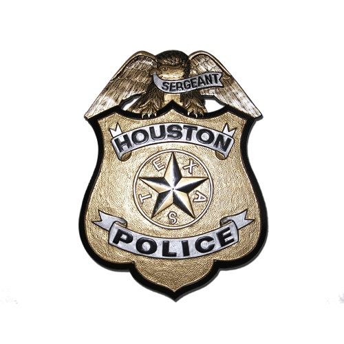 Houston Police Office Badge Plaque