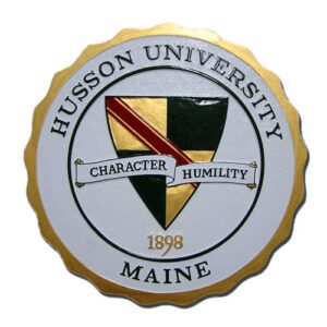 Husson University Maine Seal Wooden Plaque
