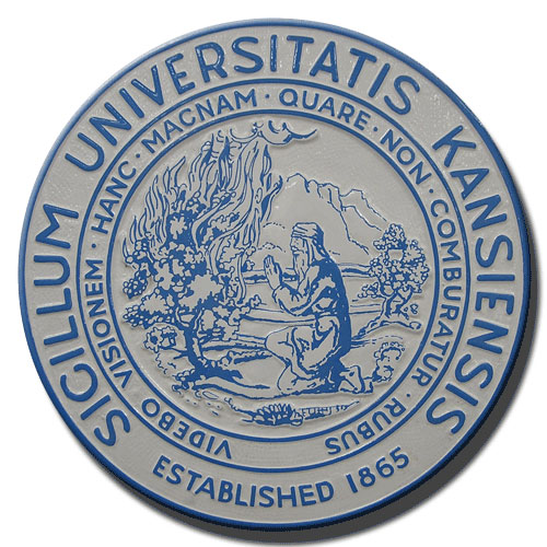 University of Kansas Latin Seal Wooden Plaque