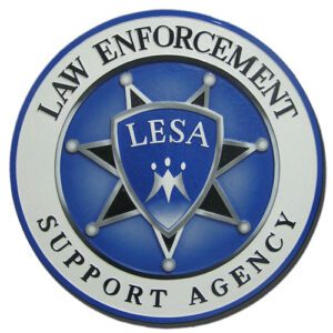 Law Enforcement Support Agency LESA Seal / Podium Plaque