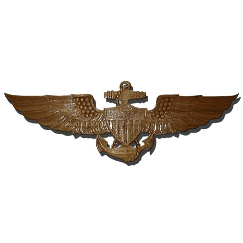 US Naval Aviator Wings Wooden Plaque