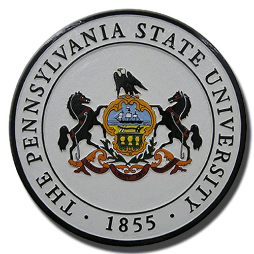 Pennsylvania State University Seal Wooden Plaque