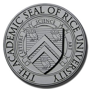 Academic Seal of Rice University Wooden Plaque