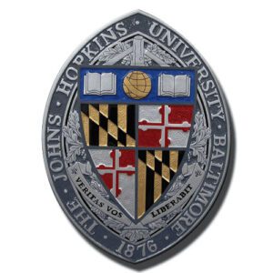 John Hopkins University Emblem Wooden Plaque