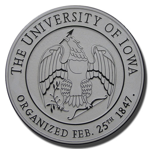 The University of Iowa Seal Wooden Plaque