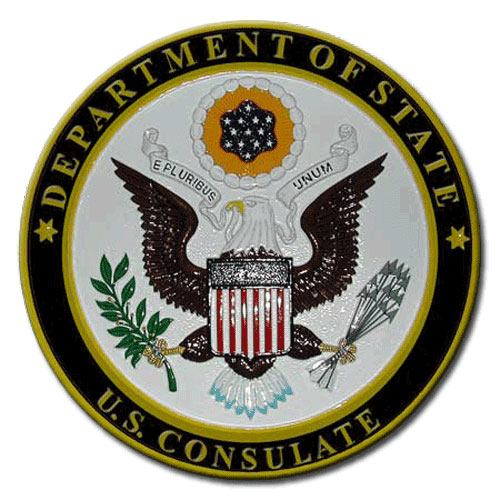 State Department Consulate Seal Plaque