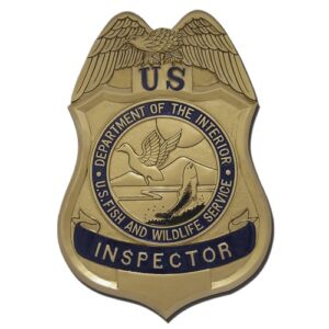 U.S. Fish & Wildlife Service Inspector Badge Plaque