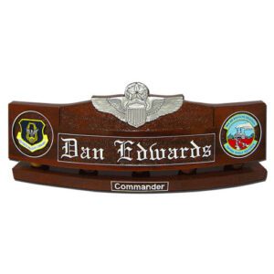 USAF Command Pilot Wings Desk Name Plate