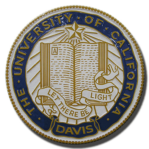 University of California Davis Seal Wooden Plaque
