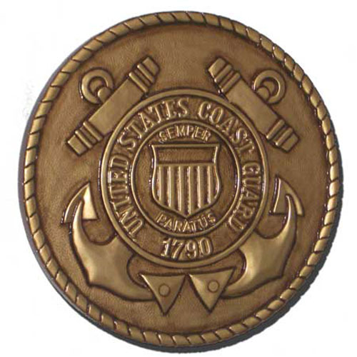 Coast Guard Seal Gold Plaque