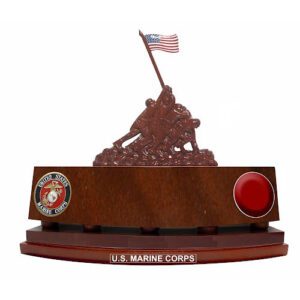 USMC DNP One SLOT Iwo Jima Flag Raising wooden desk name plate