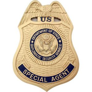 Diplomatic Security Service Special Agent replica wooden badge plaque