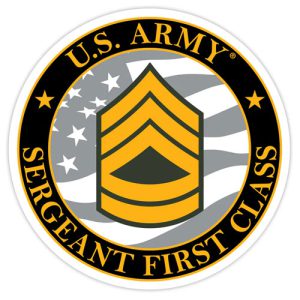 Army E-7 Sergeant First Class Seal Wooden Plaque