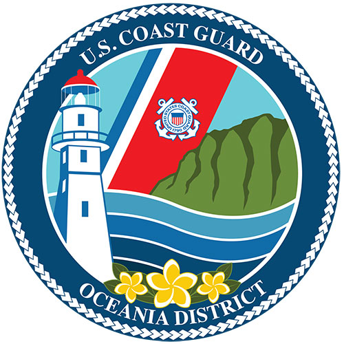U.S. Coast Guard (Oceania District Emblem Wooden Wall Plaque | Government Service Agency registered supplier plaques maker U.S. Coast Guard (Oceania District Emblem Wooden Wall Plaque