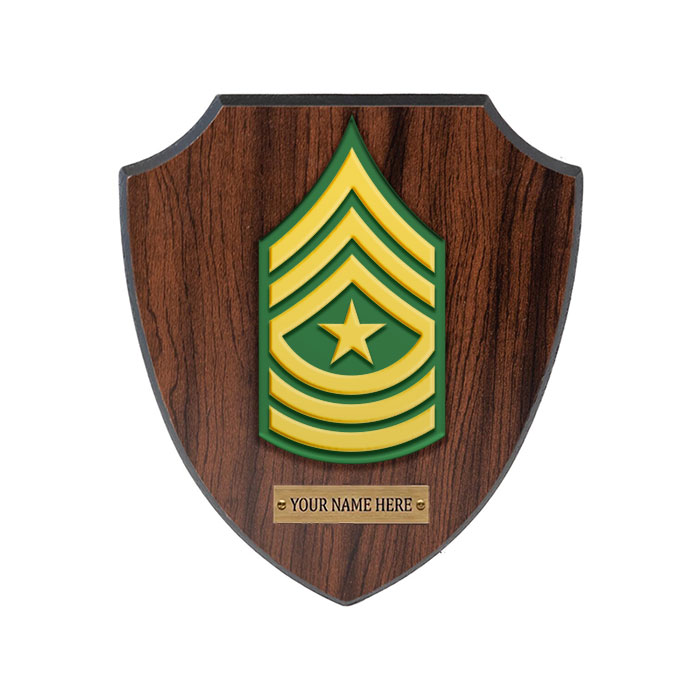 U.S. Army Sergeant Major Chevron Mahogany Plaque | U.S. Federal Government Agency & Military Seals Plaque Maker U.S. Army Sergeant Major Chevron Mahogany Plaque