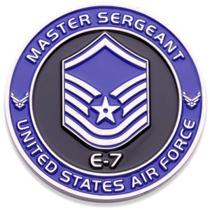 Air Force E-7 Master Sergeant Seal Wooden Plaque