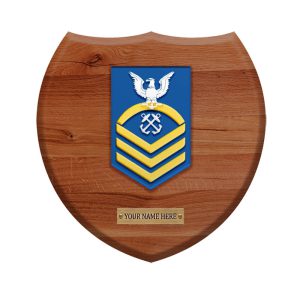 Coast Guard Chief Petty Officer Chevron Mahogany Plaque