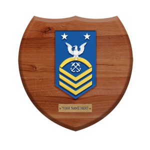Coast Guard Master Chief Petty Officer Chevron Mahogany Plaque