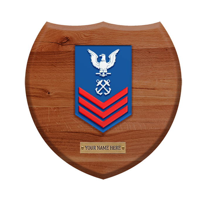 Coast Guard Petty Officer First Class Chevron Mahogany Plaque | U.S. Federal Government Agency & Military Seals Plaque Maker Coast Guard Petty Officer First Class Chevron Mahogany Plaque