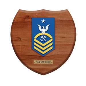 Coast Guard Senior Chief Petty Officer Chevron Mahogany Plaque