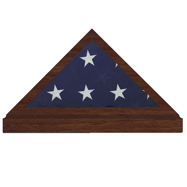 U.S. Military Flag Holder Mahogany Shadow Box