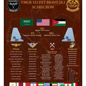 Marine Corps VMGR-352 DET BRAVO Aug. 2026 Deployment Plaque