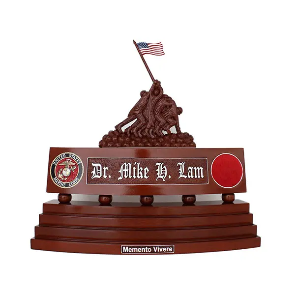 Custom Challenge Coin Holder Wooden Desk Name Plate - Image 2